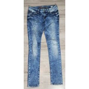 Mavi Serena Low-Rise Super Skinny Acid Washed Women's Size 24